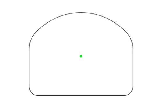 3 MOA Green Dot Reticle in a 24mm lens